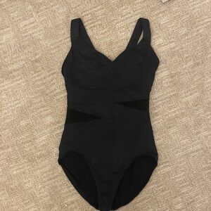 Gaynor Minden Black Mesh Leotard